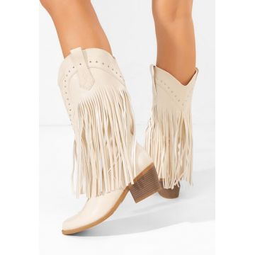 Cizme cowboy dama Giselia bej