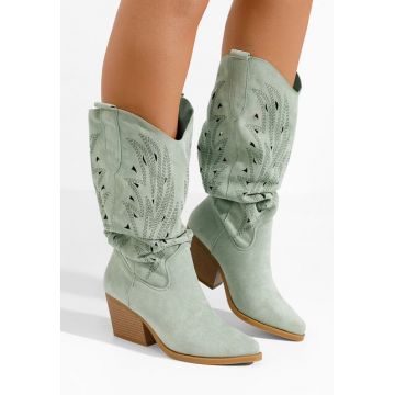 Cizme cowboy dama Indaia V4 verzi