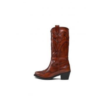 Cizme cowboy  maro - piele naturala -