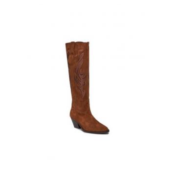 Cizme cowboy -  maro - piele naturala -