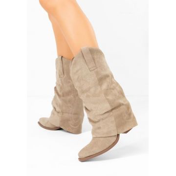 Cizme cu toc Wandia kaki