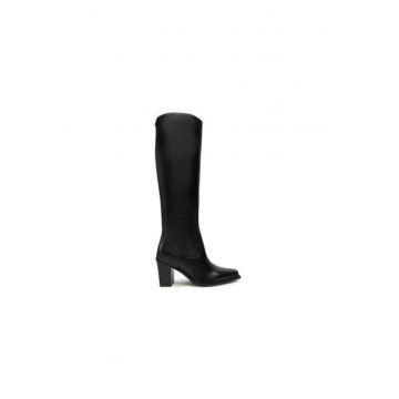 Cizme dama  14341-A - Piele naturala - Negru