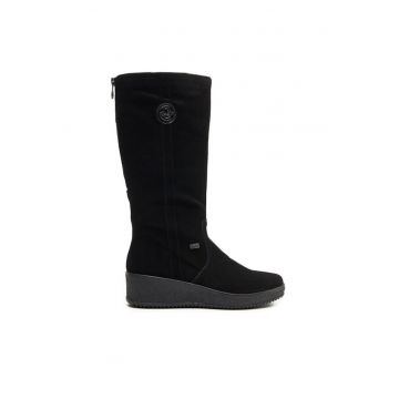 Cizme dama  199756504 - Piele intoarsa - Negru