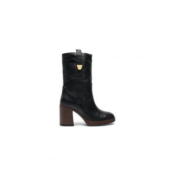 Cizme dama  E4 RED 15 02 01 - Piele naturala - Negru