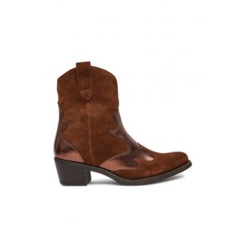 Cizme de cowboy  maro - piele naturala -