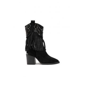 Cizme de cowboy  negru - piele naturala -