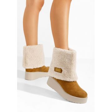 Cizme imblanite dama Galtea V2 camel
