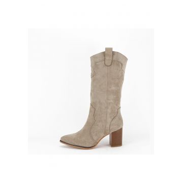Cizme maro deschis elegante 8615A 114 13864