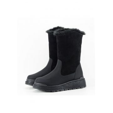 Cizme negre imblanite 21-Q71 111 11870