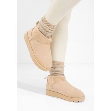 Cizme tip ugg Avenira bej