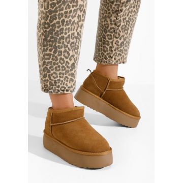 Cizme tip ugg cu platformă Nalya V2 camel