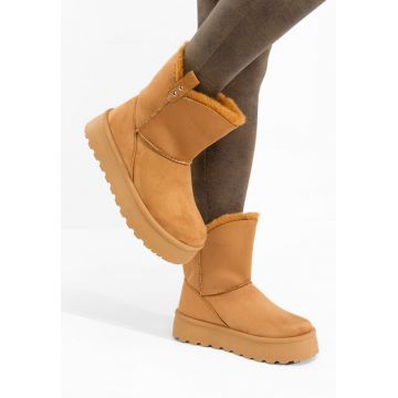 Cizme tip ugg cu platformă Reika camel