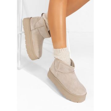 Cizme tip ugg cu platformă Savieda V7 kaki