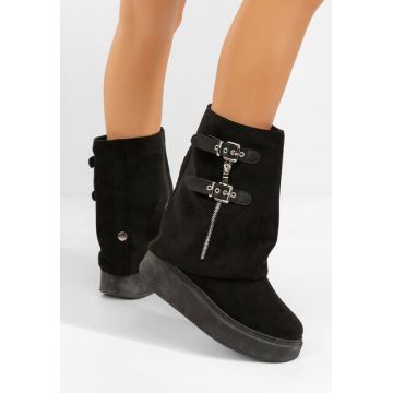 Cizme tip ugg cu platformă Trizz negre