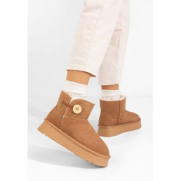 Cizme tip ugg cu platformă Velsia camel