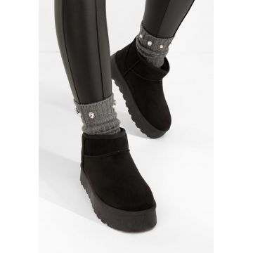 Cizme tip ugg cu platformă Zenaria negre