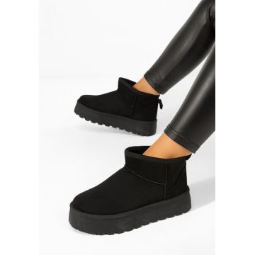 Cizme tip ugg Delvira negre