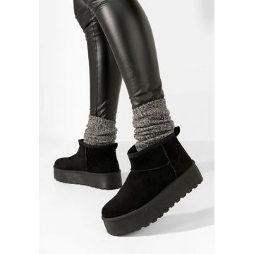 Cizme tip ugg Francene negre