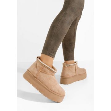 Cizme tip ugg Freija kaki