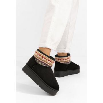 Cizme tip ugg Joye negre