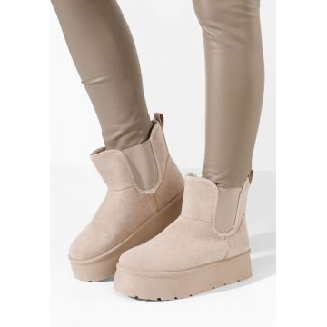 Cizme tip ugg Kaiza kaki