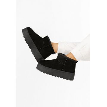 Cizme tip ugg Lavona negre