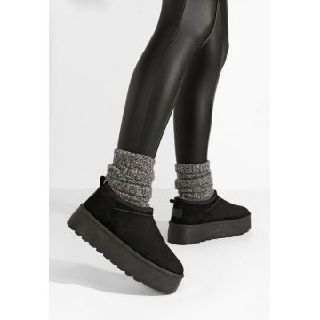 Cizme tip ugg Lorenna negre