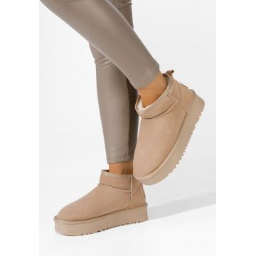 Cizme tip ugg Maya kaki