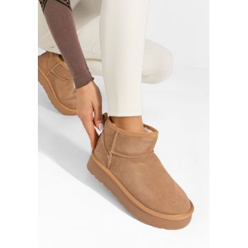 Cizme tip ugg Midisa camel