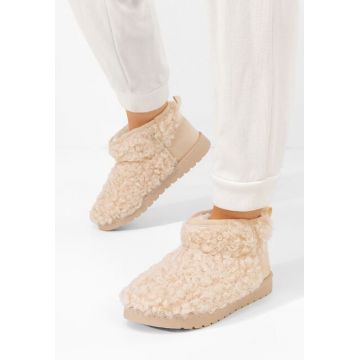 Cizme tip ugg Mivora bej