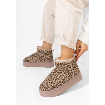 Cizme tip ugg Nelisa leopard