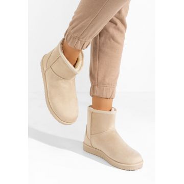 Cizme tip ugg Siranna bej