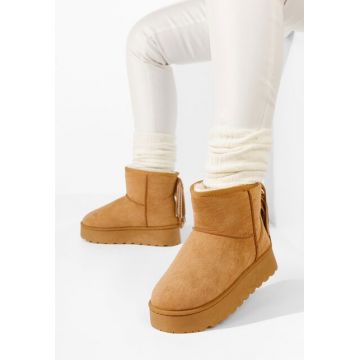 Cizme tip ugg Theresia camel