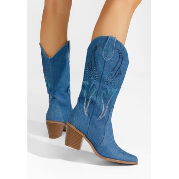 Cizme cowboy dama Melynda denim