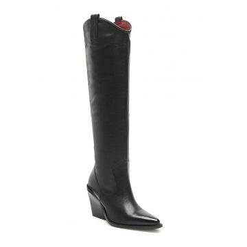 Cizme cowboy pentru femei -  300816318 - piele naturala - negru -