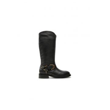 Cizme dama  E4 REJ 15 01 01 - Piele naturala - Negru