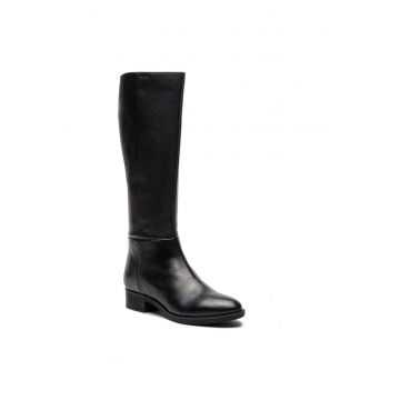 Cizme de calarie pentru femei -  200638430 - piele naturala - negru -