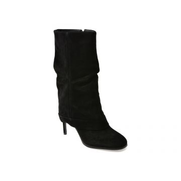 Cizme elegante EPICA negre, 202711, din piele intoarsa