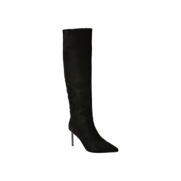 Cizme elegante EPICA negre, 45F5228, din piele intoarsa