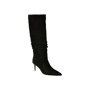 Cizme elegante EPICA negre, EB971, din piele intoarsa
