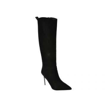 Cizme elegante EPICA negre, HK02, din piele intoarsa