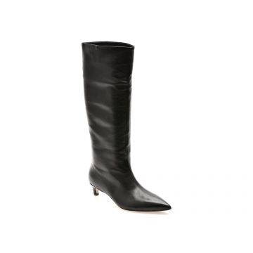 Cizme elegante EPICA negre, N795, din piele naturala