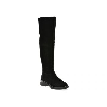 Cizme EPICA negre, HK161, din piele intoarsa