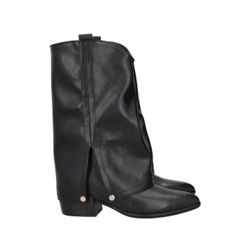 Cizme mid-calf cu strat suprapus Giselle
