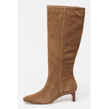 Cizme mid-calf de piele intoarsa Edina