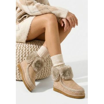 Cizme mocc Maisara bej