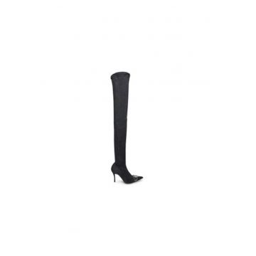 Cizme peste genunchi dama  Y03316P6901 - Textil