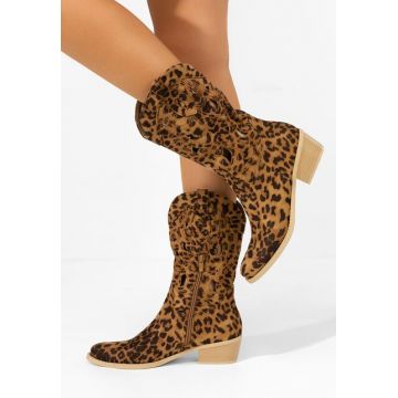 Cizme western dama Lettie leopard