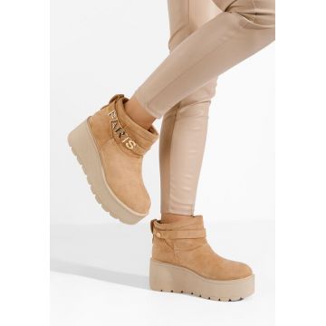 Ghete cu platformă Alrima kaki