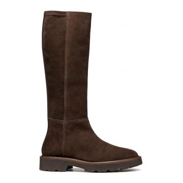Ghete high-cut de piele intoarsa Ghete high-cut de piele intoarsa